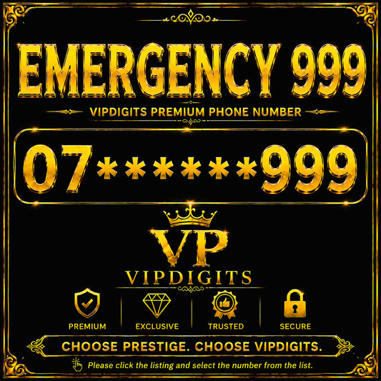 07 999 Gold Diamond VIP Mobile Number – Rare Short Triple 9 Premium Easy-to-Remember SIM