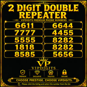 2-Digit Double Repeater VIP Mobile Numbers UK – Gold Diamond Premium Easy-to-Remember SIM Cards