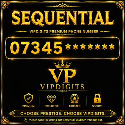 07 345 Premium UK Mobile Numbers – VIP Easy-to-Remember Gold Diamond SIM Cards