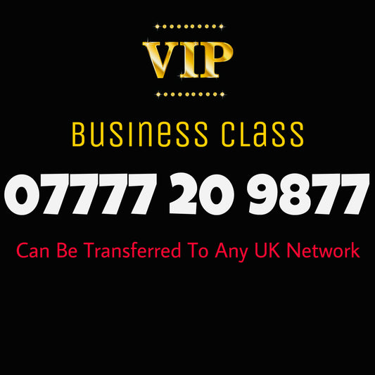 GOLD DIAMOND VIP PREMIUM EASY MEMORABLE MOBILE PHONE NUMBER SIM CARD 07777 20 9877