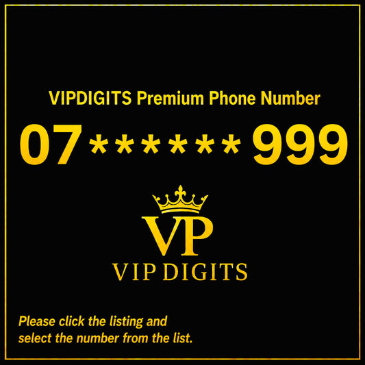 07 999 Gold Mobile Numbers UK | Premium VIP Phone Numbers