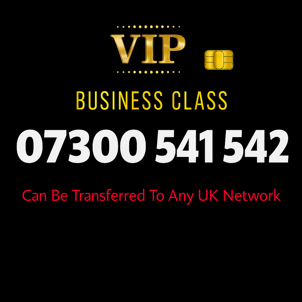 Premium UK Mobile SIM Card – Easy-to-Remember Gold Number (07300 541 542) – Ideal for Business, Branding or VIP Use – PAY