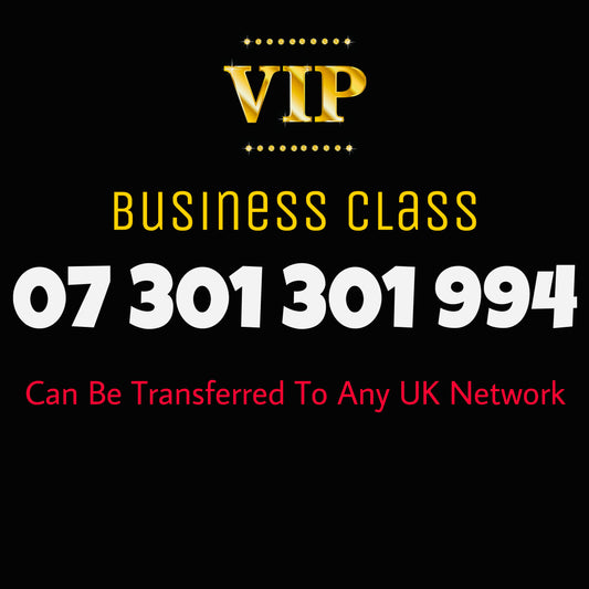 GOLD DIAMOND VIP PREMIUM EASY MEMORABLE MOBILE PHONE NUMBER SIM CARD 07 301 301 994