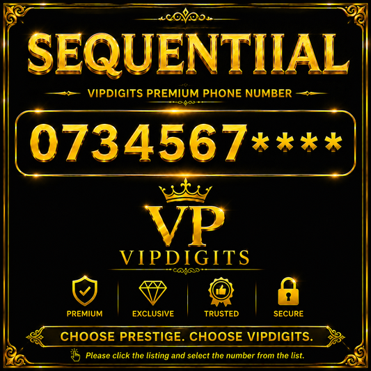 07 34567 Gold Phone Numbers UK | Buy Premium VIP Mobile Numbers