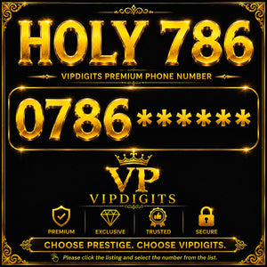 Holy 786 Gold Diamond VIP Mobile Number UK – Bismillah Premium Easy-to-Remember SIM Card