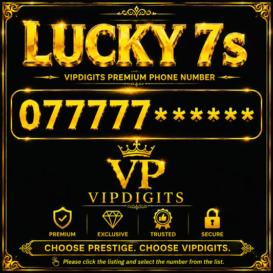 077777 Super Gold Diamond VIP Mobile Numbers UK – Ultra Rare Premium Easy-to-Remember SIM Cards