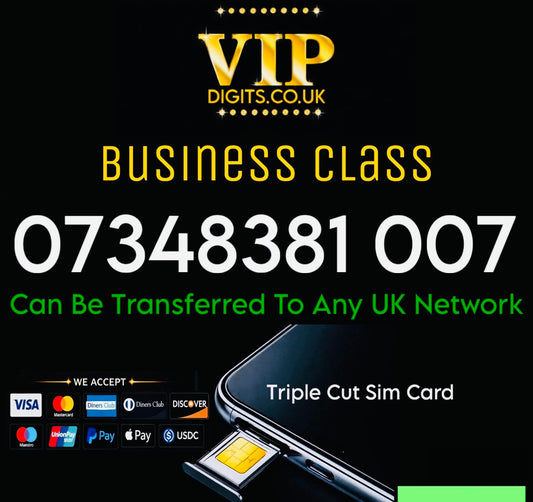 007 JAMES BOND GOLD  BUSINESS/PERSONAL VIP EASY MEMORABLE MOBILE PHONE NUMBER DIAMOND PLATINUM