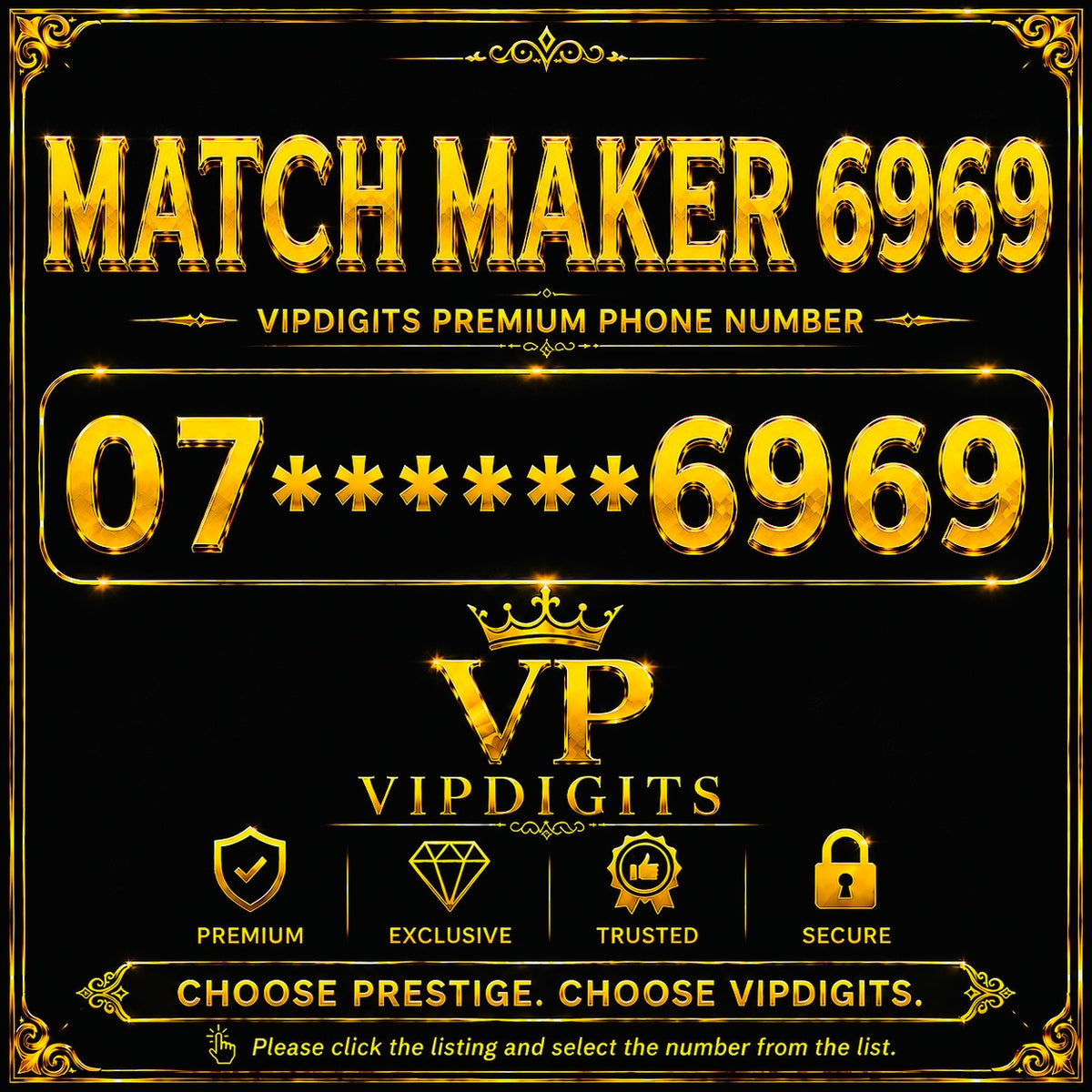 07 6969 Gold Mobile Numbers UK | Premium VIP Phone Numbers