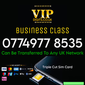 0774977 8535 Gold VIP Premium Mobile Number – Easy-to-Remember Fancy SIM