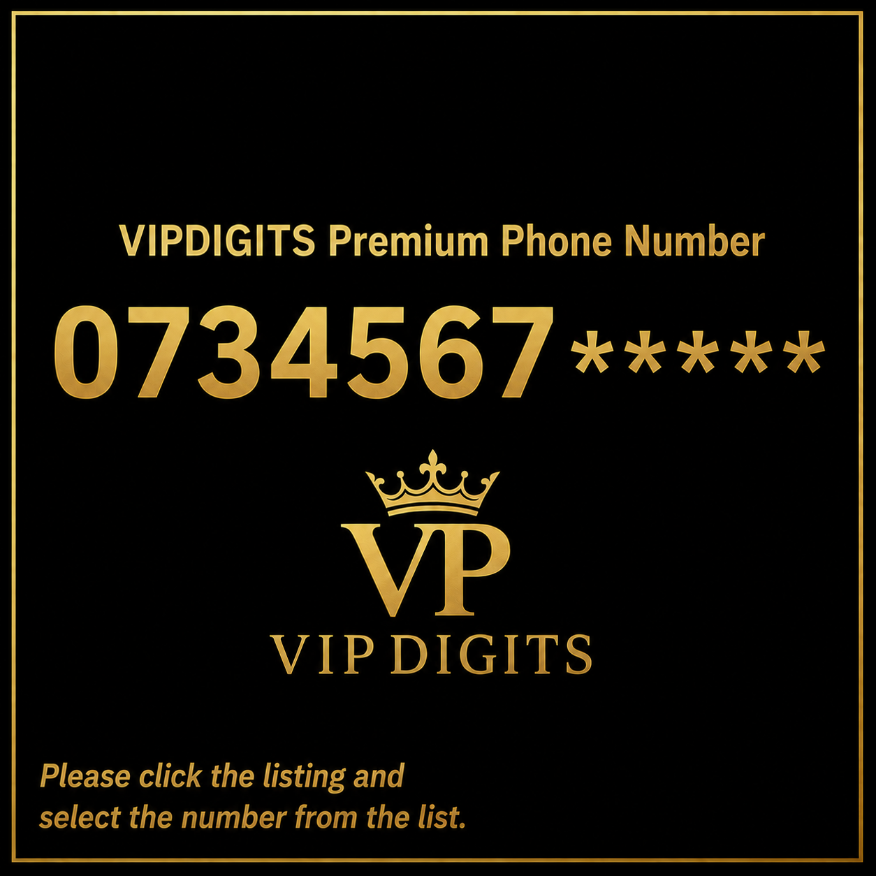 0734567 Gold Phone Numbers UK | Buy Premium VIP Mobile Numbers