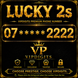 07 2222 Gold Lucky 2s VIP Mobile Numbers UK – Rare Premium Easy-to-Remember SIM Cards