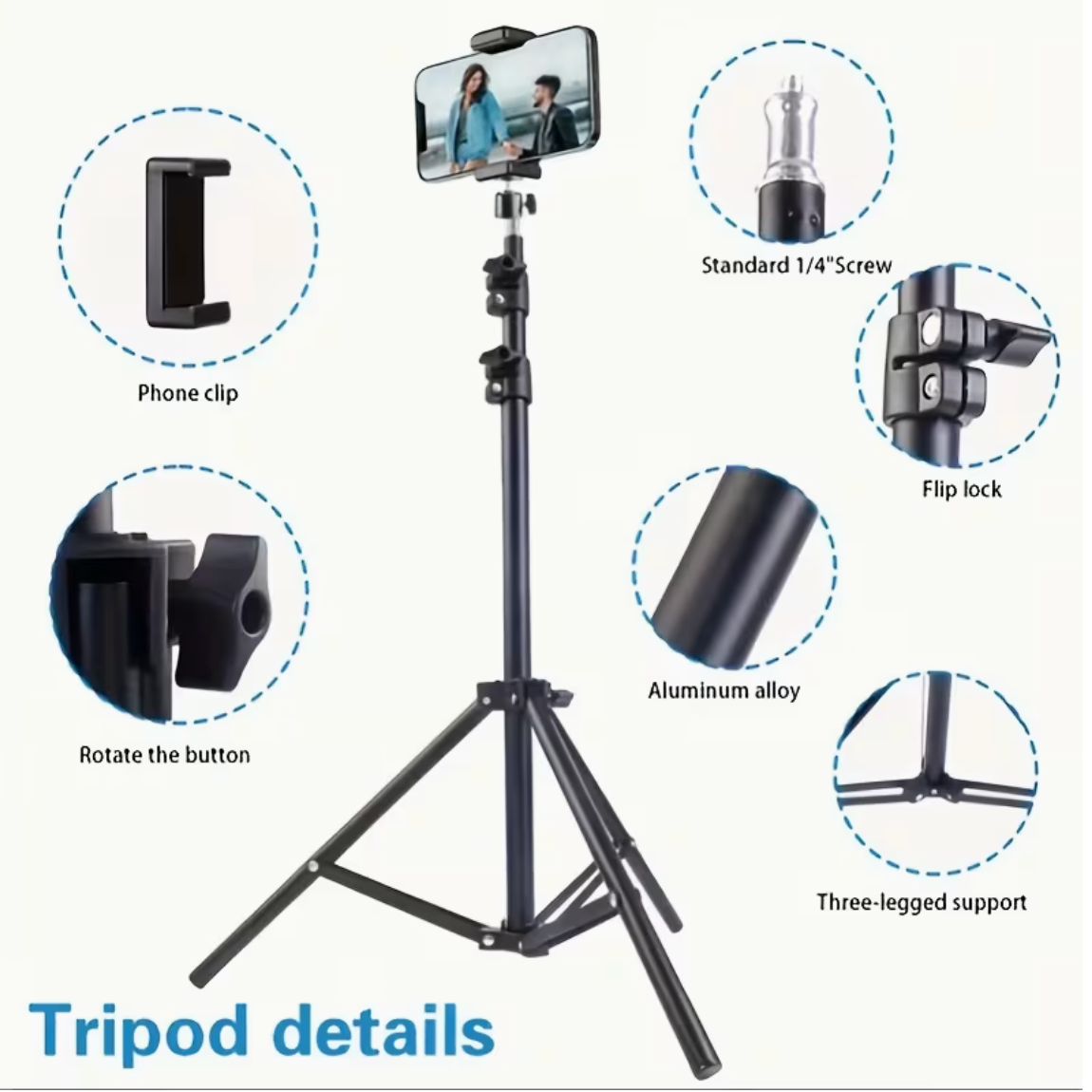 Universal Pro Projector & Camera Tripod Stand – Adjustable Floor Stand for Projectors, Cameras & Devices