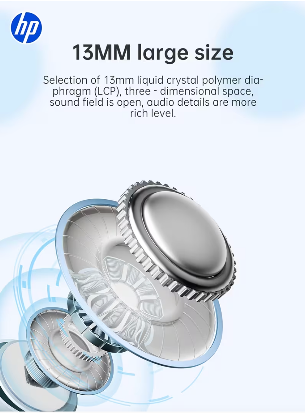 HP True Wireless Earbuds – 22H Playback, HD Voice, Deep Bass, Sports Fit, iOS & Android