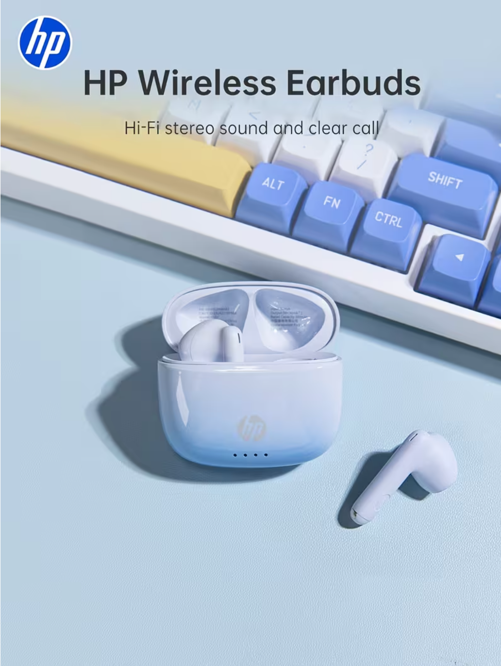 HP True Wireless Earbuds – 22H Playback, HD Voice, Deep Bass, Sports Fit, iOS & Android