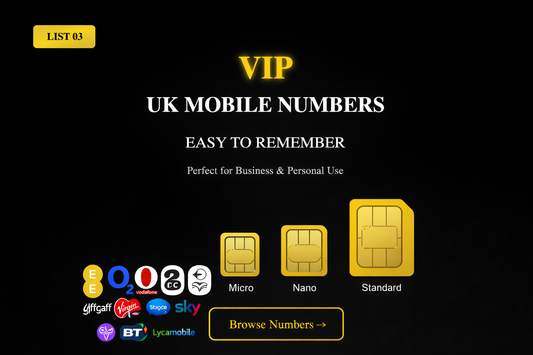 PREMIUM UK MOBILE NUMBER – EASY-TO-REMEMBER & PERFECT FOR BUSINESS OR PERSONAL USE LIST 3